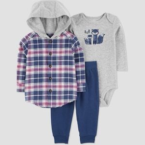 Just One You made by Carter's Baby Boys' 3-Piece Set Plaid Top & Bottom set